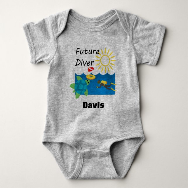 Future Diver Design - Baby Jersey Bodysuit (Front)
