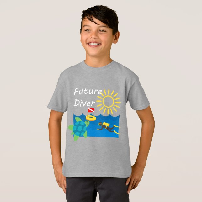 Future Diver Design - Kids' Basic T-Shirt (Front Full)