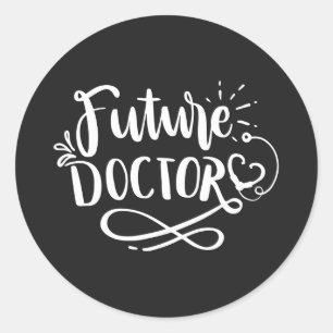 Future doctor  classic round sticker