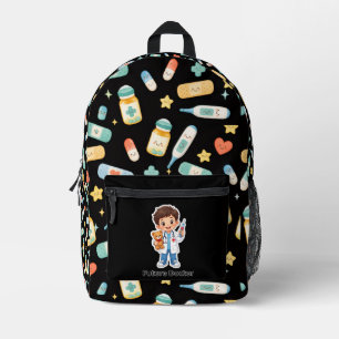 Future Doctor Cute Medical Cartoon Design Printed Backpack