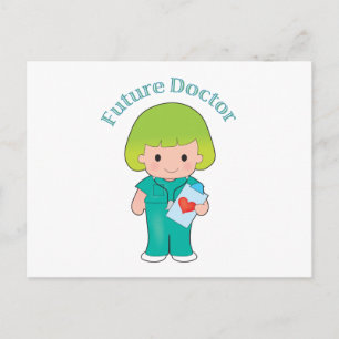 Future Doctor Girl Postcard