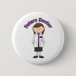 Future Doctor Little Girl 6 Cm Round Badge