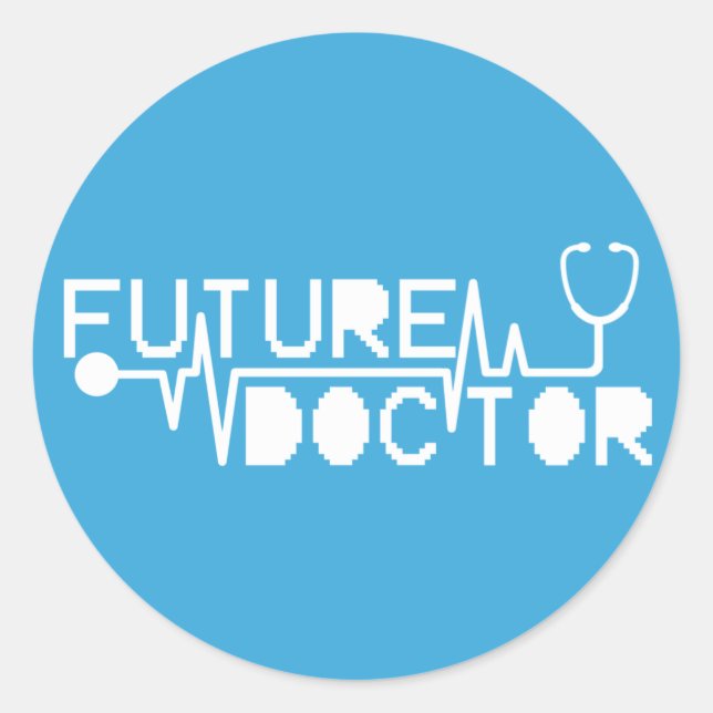 Future doctor medecine Stethoscope Classic Round Sticker (Front)
