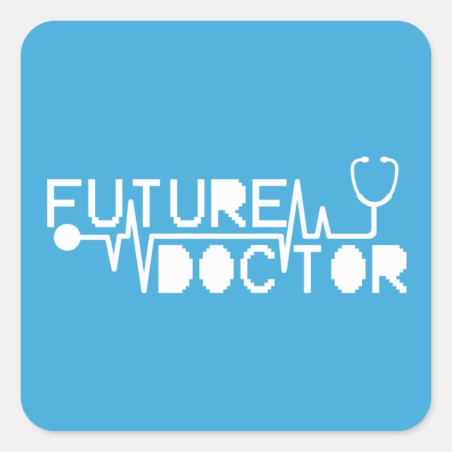 Future doctor medecine Stethoscope Square Sticker (Front)