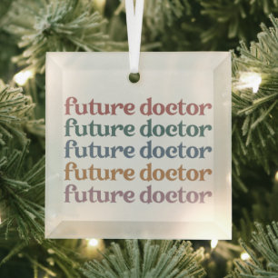 Future Doctor Medical school Student Gift Glass Tree Decoration