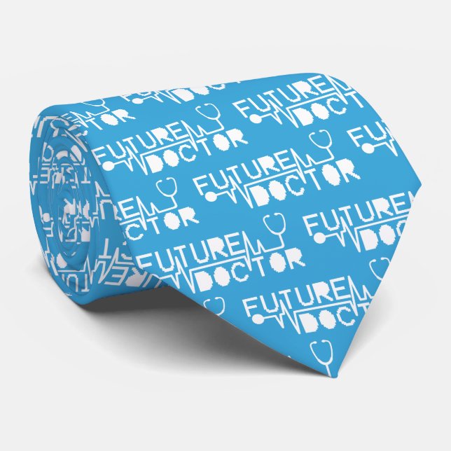 Future doctor medicine Stethoscope Tie (Rolled)