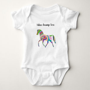 Future dressage hero horse riding customise baby bodysuit