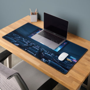 Future Drive-In - Retro Sci-Fi Movie Scene Desk Mat