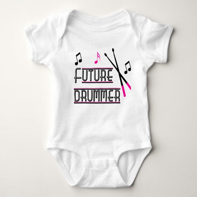 Future Drummer Baby Bodysuit (Front)