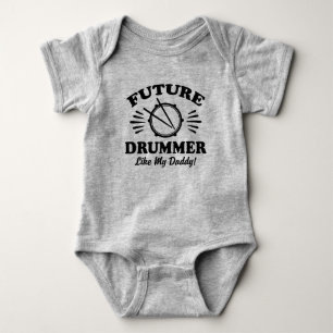 Future Drummer Like My Daddy Baby Bodysuit