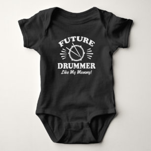 Future Drummer Like My Mummy Baby Bodysuit