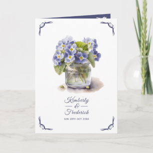 Future Dusk Common Evening Primrose Floral Wedding Programme