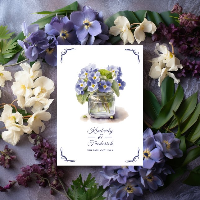 Future Dusk Common Evening Primrose Floral Wedding Programme (Future Dusk Wedding)