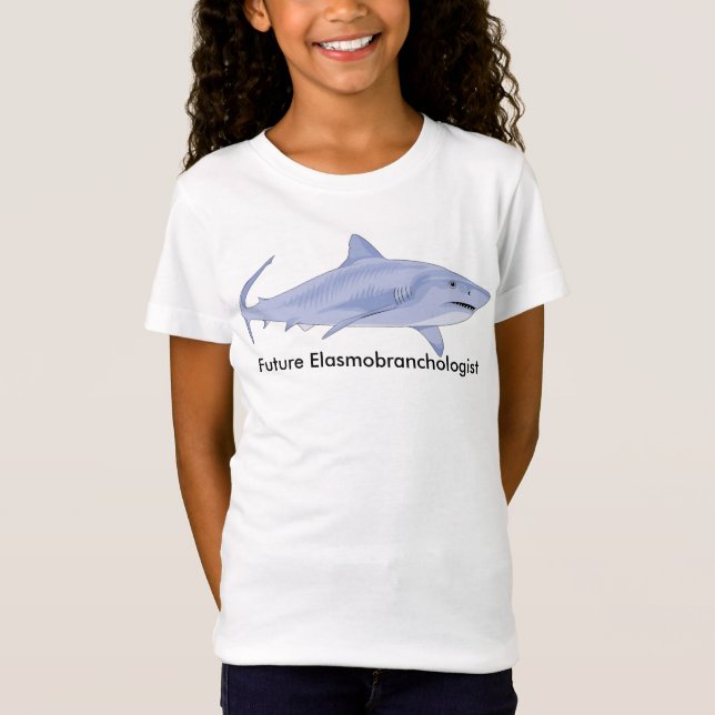 Future Elasmobranchologist with Great White Shark T-Shirt (Front)