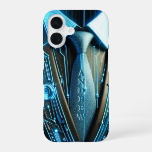 Future Elegance – 4D Necktie iPhone 16 Case