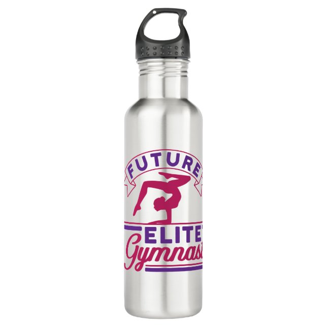 Future Elite Gymnast Gymnastics Women Girls 710 Ml Water Bottle (Front)