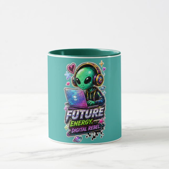 Future Energy mug ⚡ Cyber Rebel Coffee Cup  (Center)