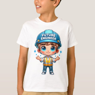 Future Engineer Kids T-Shirt - Adorable Cartoon 