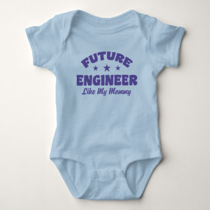 Future Engineer Like My Mummy Baby T-Shirt Bodysuit
