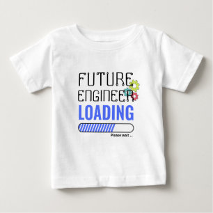 Future Engineer Loading Trendy Personalized Unisex Baby T-Shirt