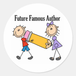 Future Famous Author Classic Round Sticker