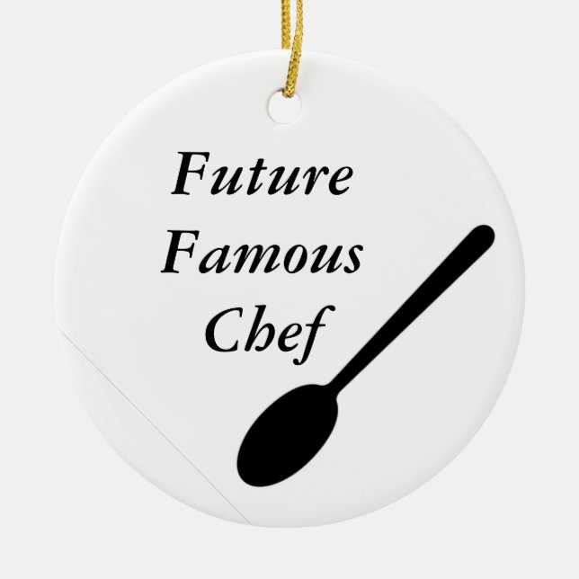 Future Famous Chef Ceramic Tree Decoration (Front)