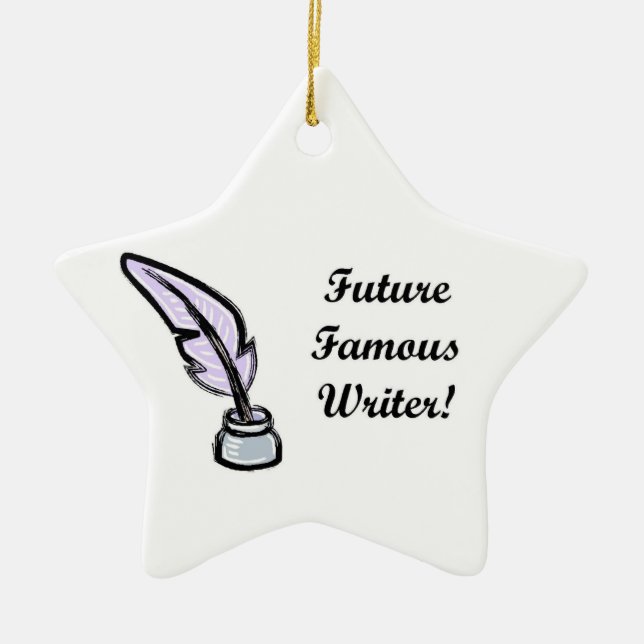 Future Famous Writer Ornament (Front)