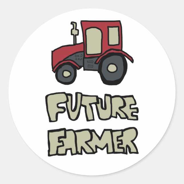 Future Farmer Classic Round Sticker (Front)