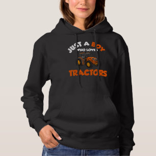 Future Farmer Just A Boy Who Loves Tractors Kids F Hoodie