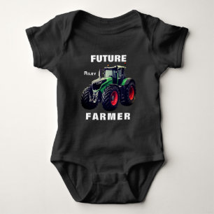 "Future Farmer" & Tractor Baby Bodysuit