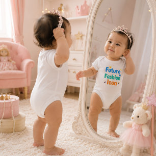 Future Fashion Icon Baby   Cute Trendy Baby girl Bodysuit