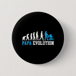 Future Father Papa Evolution Funny Fatherhood 6 Cm Round Badge