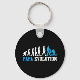 Future Father Papa Evolution Funny Fatherhood Key Ring