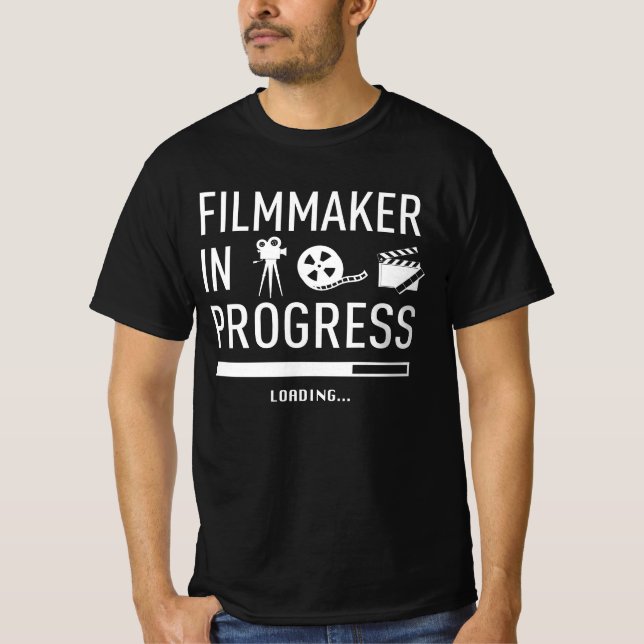 Future Filmmaker in Progress - Film Student T-Shirt (Front)