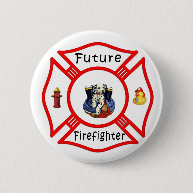 Future Firefighter Baby Button (Front)