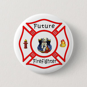 Future Firefighter Baby Button