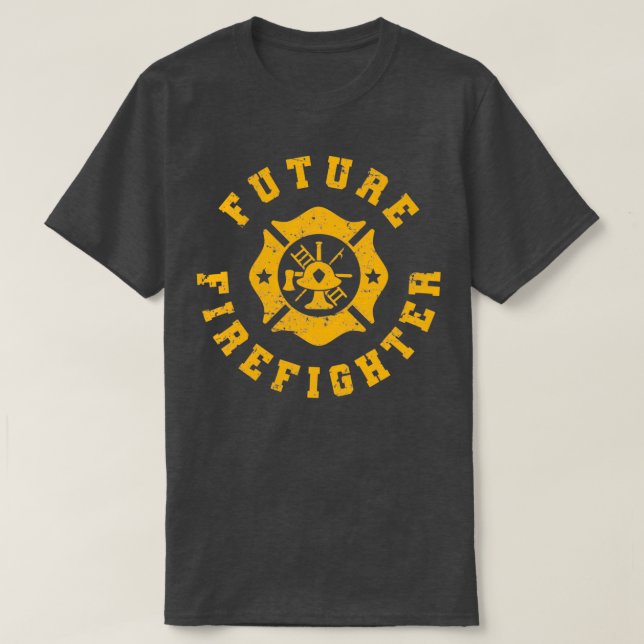 Future Firefighter Fire Truck Axe Fireman T-Shirt (Design Front)