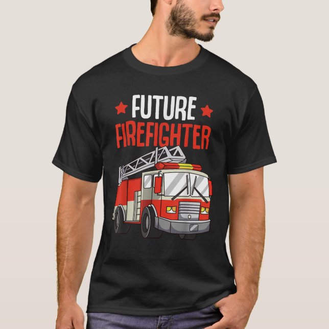Future Firefighter Fireman Firefighting Boys Kids T-Shirt (Front)