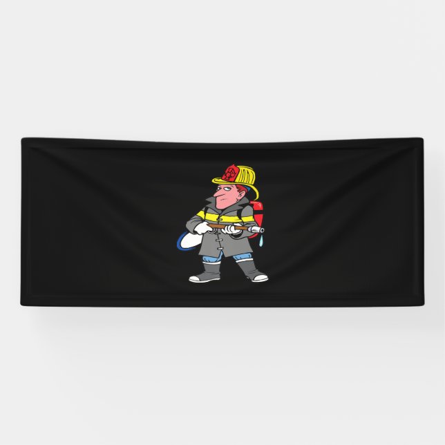 Future Firefighter Hose Jacket & Helmet Rescue Banner (Horizontal)