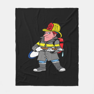 Future Firefighter Hose Jacket & Helmet Rescue Fleece Blanket