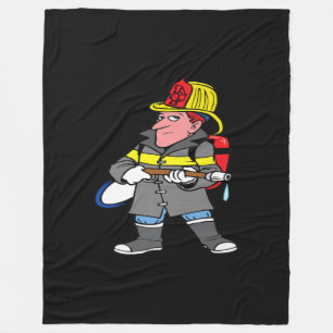 Future Firefighter Hose Jacket & Helmet Rescue Fleece Blanket