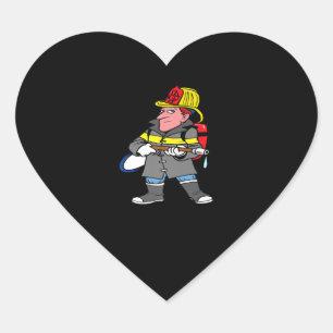 Future Firefighter Hose Jacket & Helmet Rescue Heart Sticker