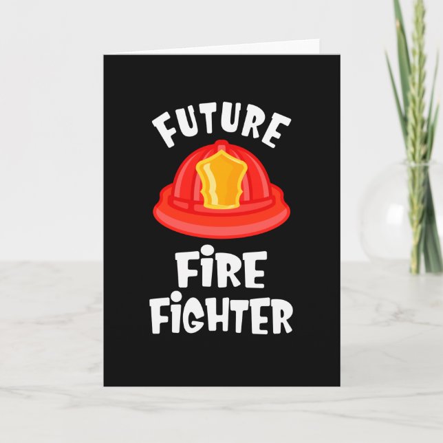 Future Firefighter Kids Birthday Gift Card (Front)