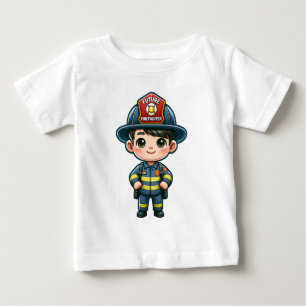 Future Firefighter Kids T-Shirt - Adorable Cartoon