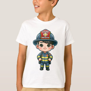Future Firefighter Kids T-Shirt - Adorable Cartoon