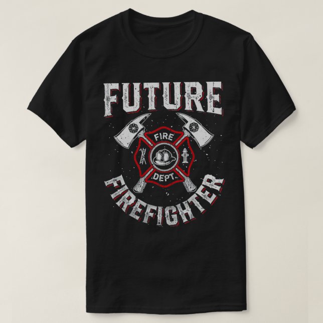 Future Firefighter Men Women Thin Red Line Firefig T-Shirt (Design Front)