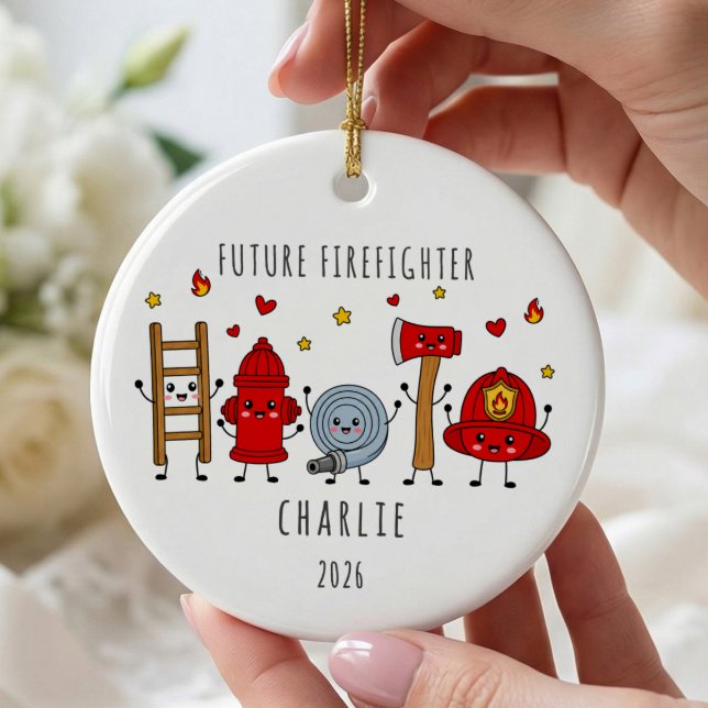 Future Firefighter Personalised Ornament (Creator Uploaded)