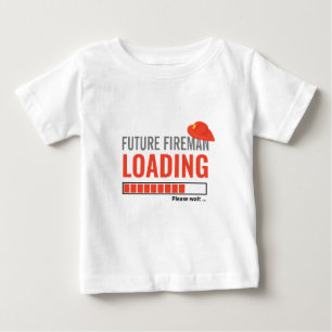 Future Fireman Loading Cute Funny Personalised Boy Baby T-Shirt