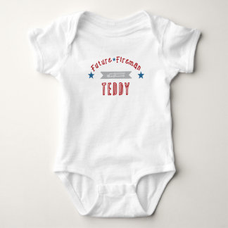 Future Fireman red and blue baby Onesy Bodysuit