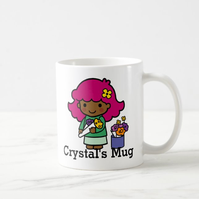 Future Florist Girl with Flowers Coffee Mug (Right)